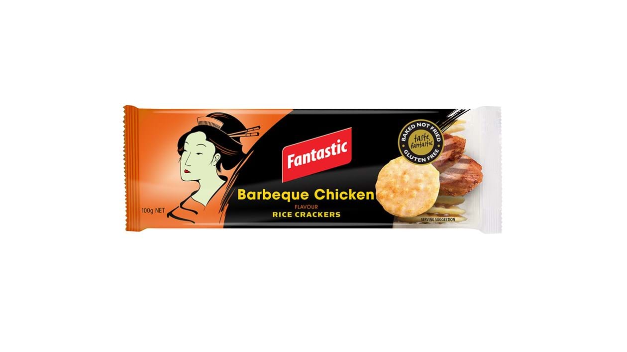 [Australia Brand]FANTASTIC BBQ Chicken Flavour Rice Crackers 12 pcs