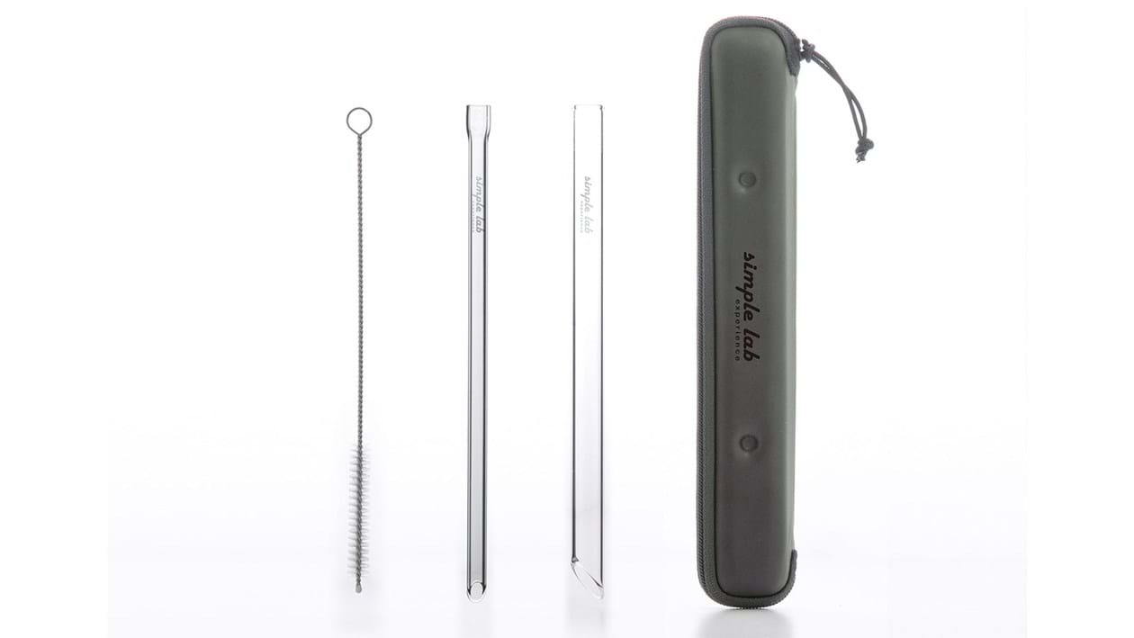 Simple lab experience® ESSENTO Glass Straw Travel Set (Deliver Product)
