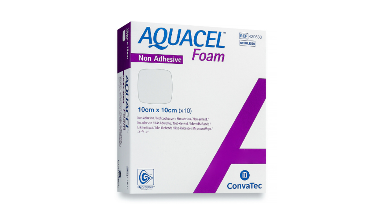 AQUACEL® Ag Foam Non-Adhesive  10 x 10 cm (10's/ pack) (Deliver Product)