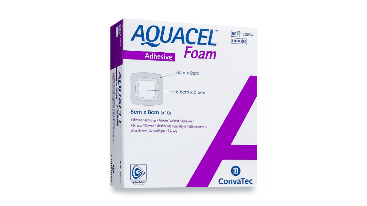 AQUACEL® Ag Foam Adhesive  8 x 8 cm (10's/ pack) (Delivery Product)