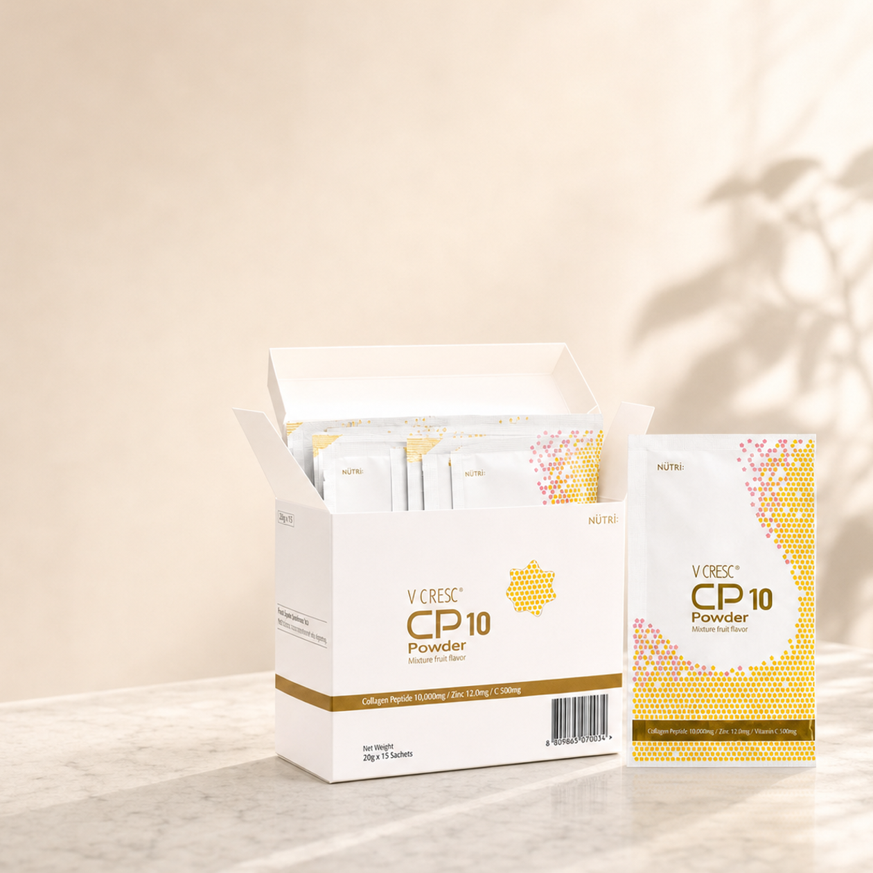 Nutri V CRESC CP10 皮膚修復膠原蛋白粉 15包/盒 (送貨產品)
