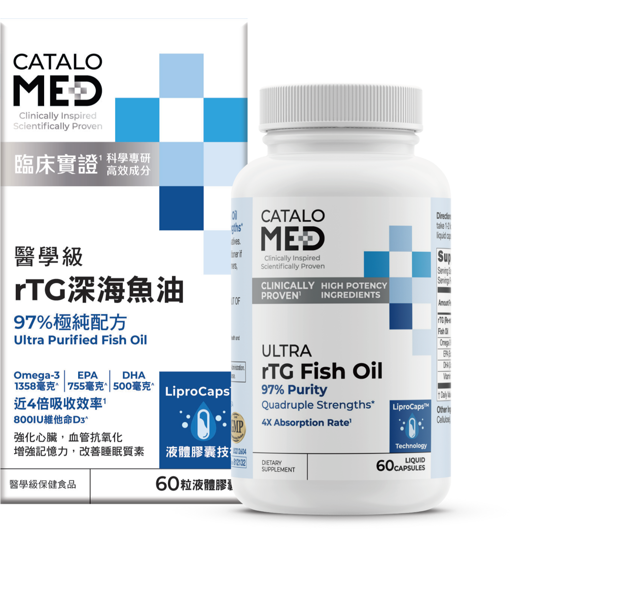 家得路醫學級rTG深海魚油97%極純配方 60粒/樽 (送貨產品)